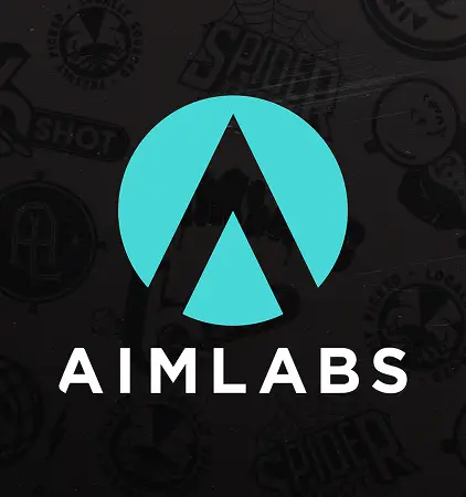 Logo van Aim Lab, software voor het trainen van gamingvaardigheden.